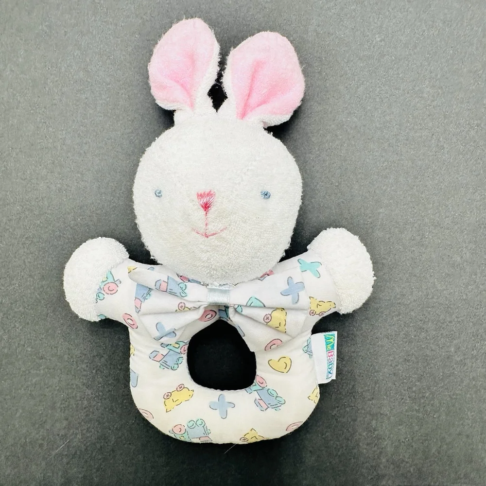 Soft Dreams Bunny Rabbit Terrycloth Rattle McBaby Stuffed Plush 10